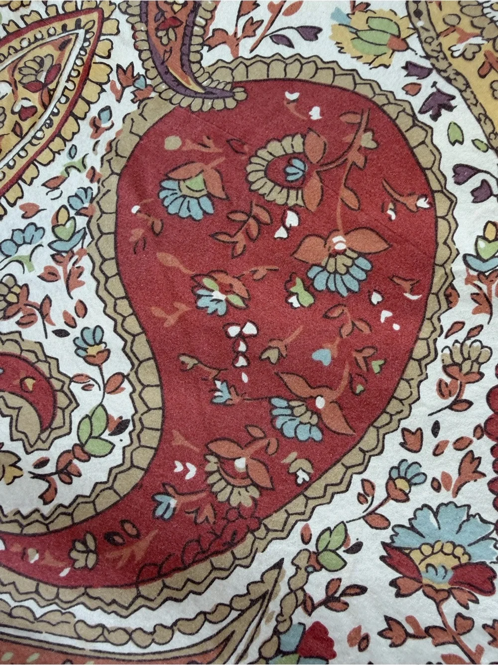 Pottery Barn Harper Paisley 3-Piece Organic Cotton Duvet Cover Set F/Q GUC